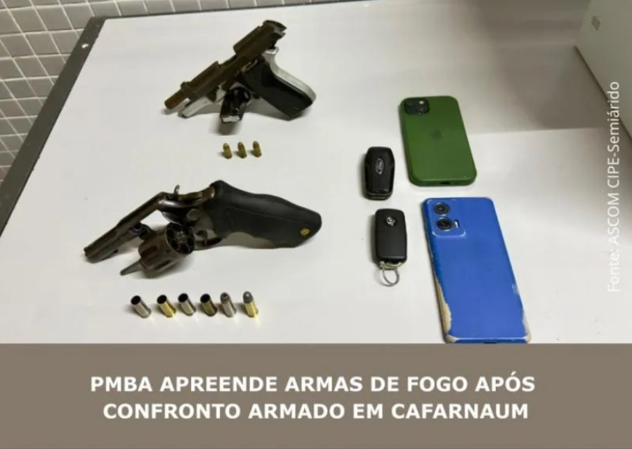 Confronto com a CIPE/Semiárido termina com dois mortos e apreensão de armas em Cafarnaum